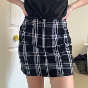 plaid mini skirt